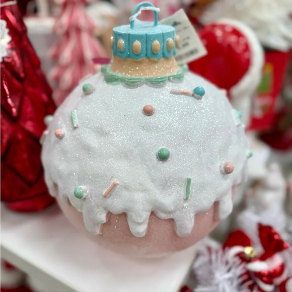 Frosted sprinkle ornament Ceramic Christmas Decor - Picture 2 of 2